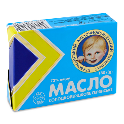 Масло &laquo;Первомайский МКК&raquo; 73% 180 г 18шт/уп 900_910 фото