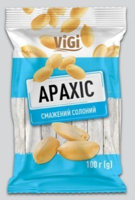 Арахіс смажений солоний ТМ ViGi 100 г 30 шт/уп 10458 фото