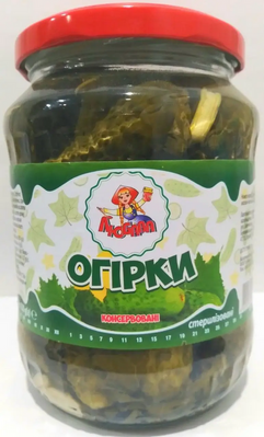 Огірки консервовані Любава 650 г 600_14 фото