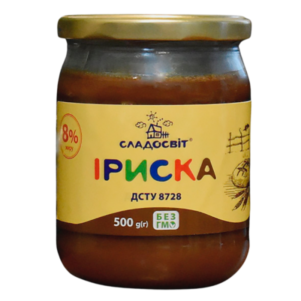 Продукт харчовий згущений з молоком варений Сладосвіт "ІРИСКА" 8% жиру 500 г 90_51 фото
