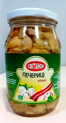 Печериці "Світанок" 430 г консервовані (різані) 80_121 фото