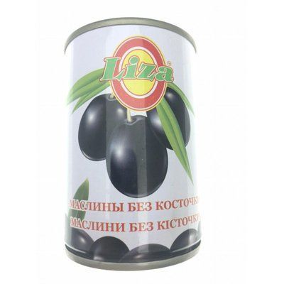 Маслини чорні (без кісточки) ТМ "Liza" 300 мл 80_010 фото